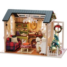 Beauty Life Dıy Noel Minyatür Dollhouse Kiti Mobilya LED Işıkları (Yurt Dışından)