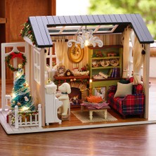 Beauty Life Dıy Noel Minyatür Dollhouse Kiti Mobilya LED Işıkları (Yurt Dışından)