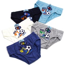 Biyokids Erkek Çocuk Külot 5 Li Paket Karışık Renk Baskılı Külot BYO2626