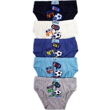 Biyokids Erkek Çocuk Külot 5 Li Paket Karışık Renk Baskılı Külot BYO2626