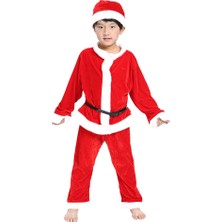 Gemdeck Erkek Çocuk Noel Kostümü Noel Baba Şapkalı Noel Baba Giysileri Seti (Yurt Dışından)