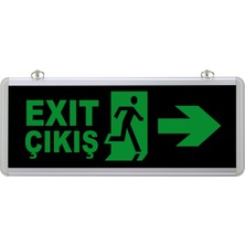 Selda Çıkış/exit Acil Yönlendirme Armatürü (Çift Yön) Sağ Sol-Aşağı-Yukarı