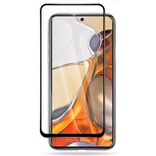 Microcase Xiaomi 11T Pro Tam Kaplayan Çerçeveli Tempered Ekran Koruyucu - Siyah