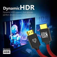 Vertux VERTULINK-150 - HDMI Kablo Oyuncu Özel Gamecharged™ 8k Ses Video 3D 1.5 mt Bordo