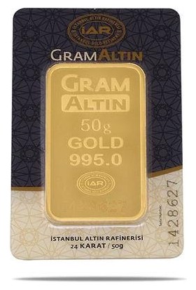 İstanbul Altın Rafinerisi 50 Gram (995) 24 Ayar Külçe Altın