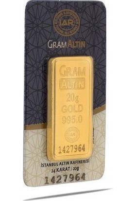 İstanbul Altın Rafinerisi 20 Gram (995) 24 Ayar Külçe Altın