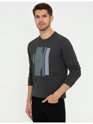 Pierre Cardin Erkek Antrasit Melanj Sweatshirt 50249360-VR081