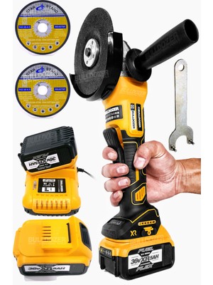 Bulldozer Profesyonel 36V Kömürsüz Çift Akülü Şarjlı Avuç Taşlama Spiral Brushless Series