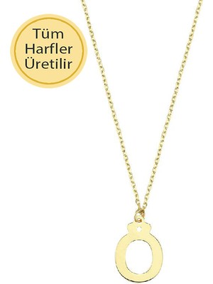 Engingold 14 Ayar Altın Ö Harfli Kolye