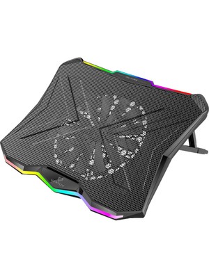 Vertux Glare - Notebook Laptop Soğutma Standı Sessiz Fan Gökkuşağı Renkli