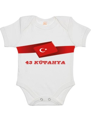 Limon Türk Bayrağı ve 43 Kütahya Baskılı Çıt Çıtlı Body&zıbın
