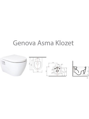 Alvit Genova Asma Klozet + Yavaş Kapanır Kapak