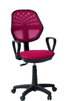 Obc Ofis Büro Concept  Kollu Fileli Personel Koltuğu Ofis Koltukları Bilgisayar Koltuğu Sekreter Sandalyesi - Pembe