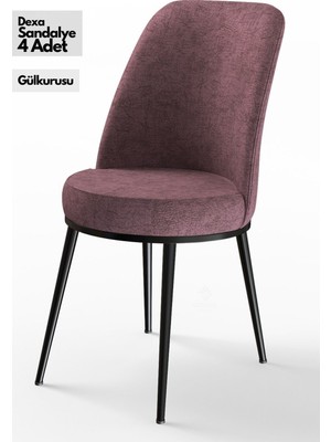 Canisa Concept Canisa Dexa Serisi    Yemek ve Mutfak Sandalyesi , 4 Adet , Ayaklar Siyah