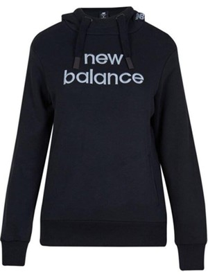 New Balance Kadın Siyah Kapüşonlu Sweatshirt WPH3107-BK