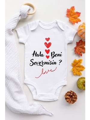 Limon Beni Severmisin Hala Desenli Kısa Kol Body