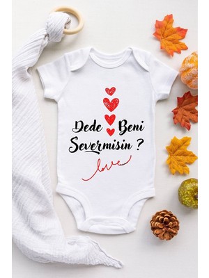 Limon Beni Severmisin Dede Desenli Kısa Kol Body