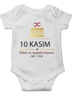 Limon 10 Kasım Anıtkabir Yıldız Baskılı Çıt Çıtlı Body&zıbın
