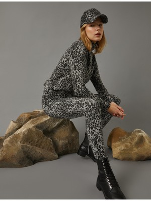 Koton Leopar Desenli Slim Pantolon