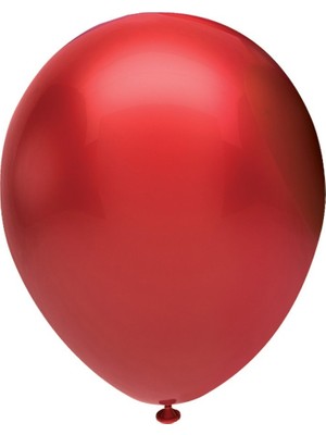 Esra Store Balonevi BBM12100-03 Balonevi, Metalik Kırmızı, 12'' Metalik Renk Baskı Balonu 100'LÜ Paket