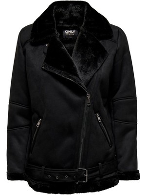 Only Kadın Siyah Sherpa Siyah Kalın Ceket -15232947