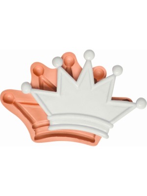 Morlalem 17cm Prens Prenses Kral Kraliçe Taç Silikon Kalıp K-498, Polyester Taş Tozu Alçı Kalıbı