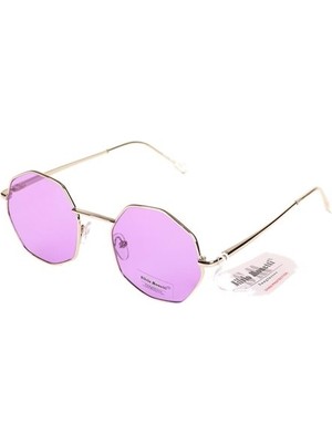 herkesetoptantic Sekizgen Retro Unisex Güneş Gözlüğü (Lila)