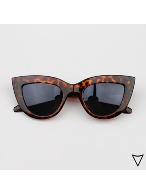 herkesetoptantic Cat Eye Oval Güneş Gözlüğü (Leopar)