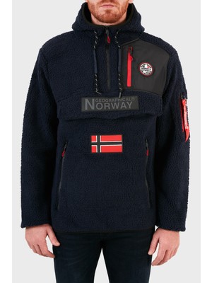 Norway Geographical Kapüşonlu Yarım Fermuarlı Outdoor Polar Erkek Polar Terıfıque