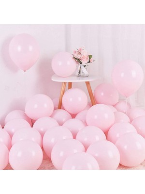 Trend Hediye Sepeti Pembe Pastel Makaron Balon 12 Inch 5 Adet