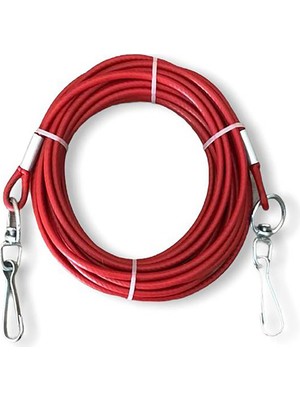 PADRİ 6 mm 1 m Köpek Bahçe Bağlama Halatı Döner Kanca