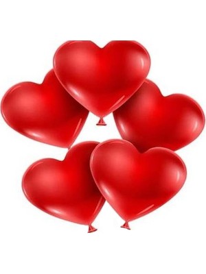 Erbay As Balon Kalp Şekilli 100'LÜ Kırmızı