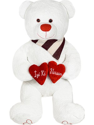 Özgüner Oyuncak 125 cm Çift Kalp Tutan Masum Ayıcık