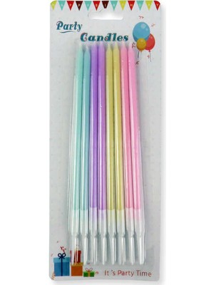 Acar Süs Mum Pastel Rengarenk 19 cm