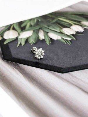 ÇLK Accessories 316L Cerrahi Çelik Çiçek Figür Piercing