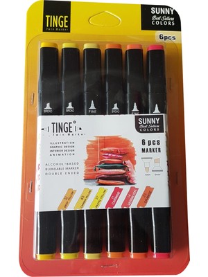 Tinge Marker Kalem 6'lı