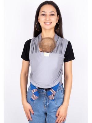 Egg Baby Bebek Sling Kanguru Esnek Wrap Sling Bebek Taşıma Şalı Gri