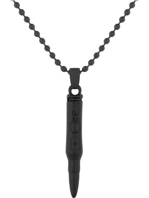 BijuStore Jöh Siyah Mermi Erkek Kolye