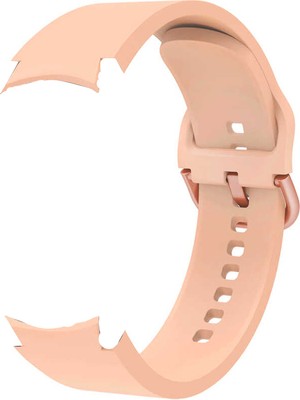 Dlrcase Samsung Galaxy Watch 4 44MM Kordon Model Uyumlu Kançalı Silikon Krd 50 Bronz