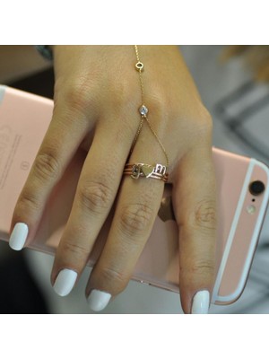 By Golden House Kalp ve Iki Harfli Yüzük