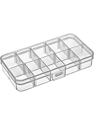 Yiğit Aksesuar 10 Gözlü Boncuk Kutusu Şeffaf Malzeme ile Kolay Erişim Sağlar