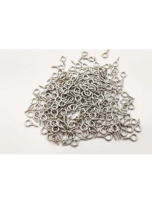 Yiğit Aksesuar 1000 Adet Kolye Çivisi, Takı Çivisi , Kolye Vidası Epoksi Vidası Gümüş 6X13