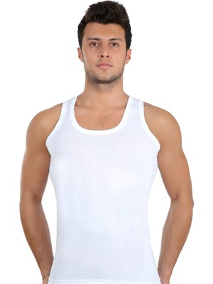 Gümüş Erkek Penye Atlet 6'lı Paket Beyaz