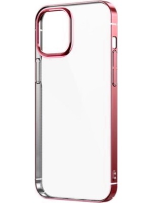 CoverZone iPhone 13 Pro Max Kılıf Dört Köşe Renkli Pixel Kapak Kırmızı