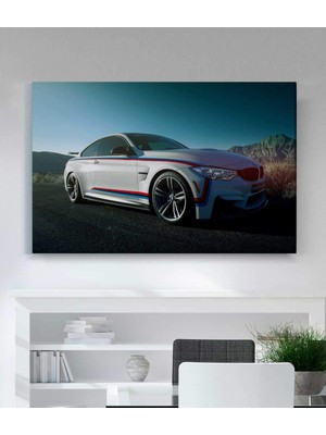 MonoStella Bmw Araba Kanvas Tablo Oturma Odası Ev Ofis Çalışma Dekor