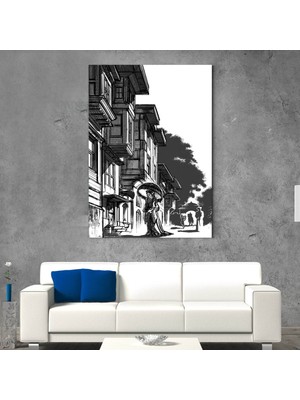 MonoStella Eski Istanbul Resmi- Kanvas Tablo