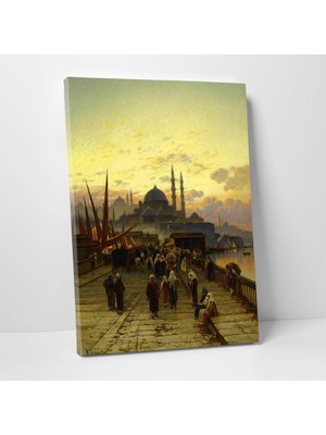 MonoStella Eski Istanbul Resmi- Kanvas Tablo