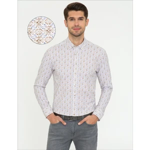 Pierre Cardin Erkek Haki Slim Fit Uzun Kollu Gömlek 50248114-VR027