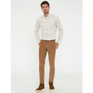 Pierre Cardin Erkek Taba Slim Fit Kadife Kanvas Pantolon 50239895-VR099