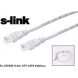 SL-CAT606 Cat6 Patch 60CM Kablo (Gri)